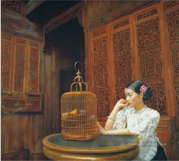 Chinois des Canaries Chen Yifei Peinture à l'huile